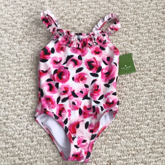kate spade Other - NWT Kate Spade toddler rose ruffle swimsuit 2T